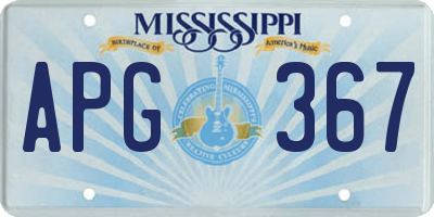 MS license plate APG367