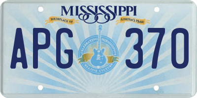 MS license plate APG370