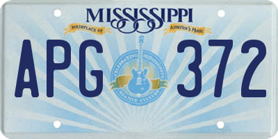 MS license plate APG372