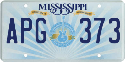 MS license plate APG373