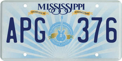 MS license plate APG376