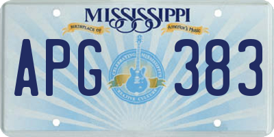 MS license plate APG383