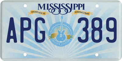 MS license plate APG389