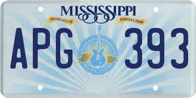 MS license plate APG393