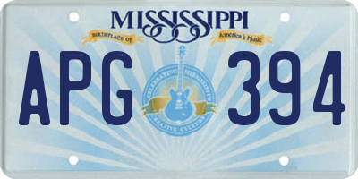 MS license plate APG394