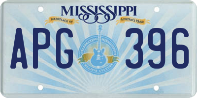 MS license plate APG396