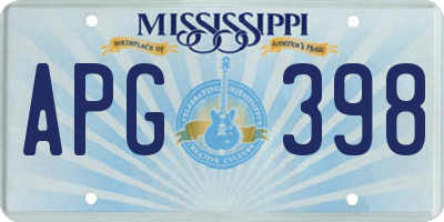 MS license plate APG398