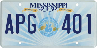 MS license plate APG401