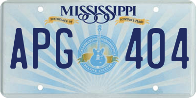 MS license plate APG404