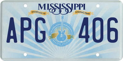 MS license plate APG406
