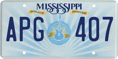 MS license plate APG407