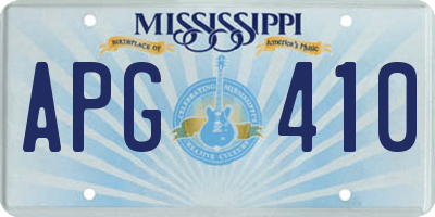MS license plate APG410