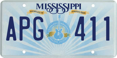 MS license plate APG411