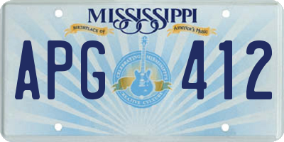 MS license plate APG412