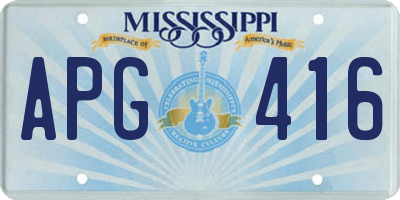 MS license plate APG416
