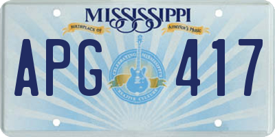 MS license plate APG417