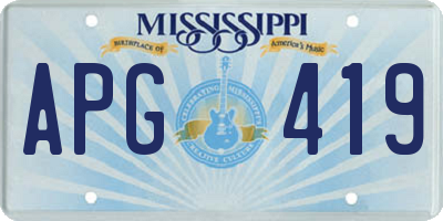 MS license plate APG419