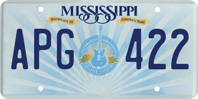 MS license plate APG422