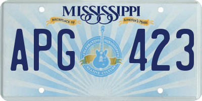MS license plate APG423