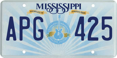 MS license plate APG425