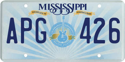 MS license plate APG426