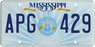 MS license plate APG429
