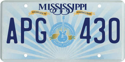 MS license plate APG430