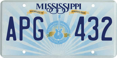 MS license plate APG432