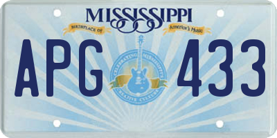 MS license plate APG433