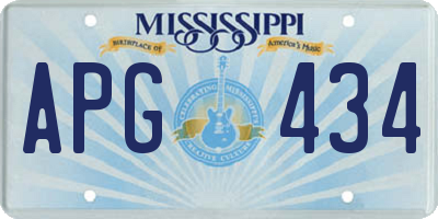 MS license plate APG434
