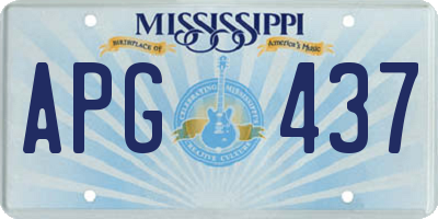 MS license plate APG437