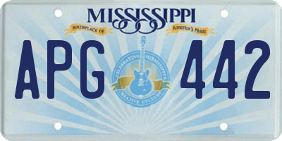 MS license plate APG442
