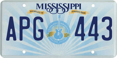 MS license plate APG443