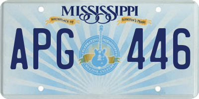 MS license plate APG446