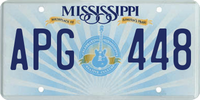MS license plate APG448