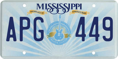 MS license plate APG449
