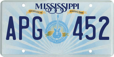 MS license plate APG452