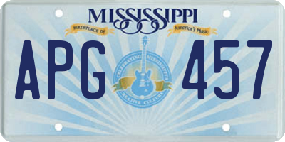 MS license plate APG457