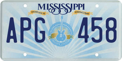 MS license plate APG458