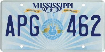 MS license plate APG462