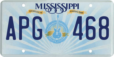 MS license plate APG468