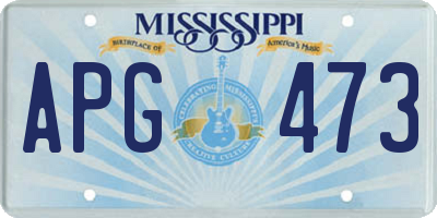 MS license plate APG473