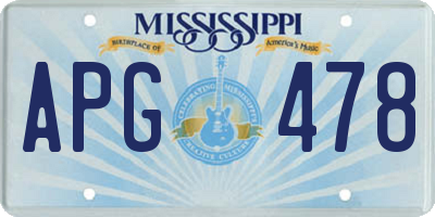 MS license plate APG478