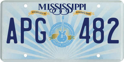 MS license plate APG482