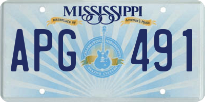 MS license plate APG491