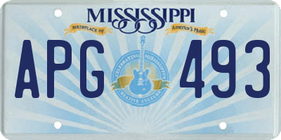 MS license plate APG493