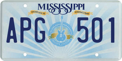 MS license plate APG501