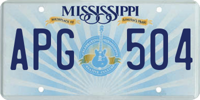 MS license plate APG504
