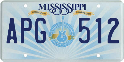 MS license plate APG512