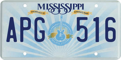 MS license plate APG516